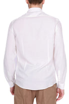 Outfit camicia maniche lunghe in misto lino bianco