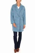 Liu Jo White cappotto corto oversize azzurro