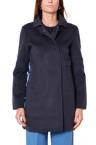 Bomboogie cappotto donna in panno e nylon blu