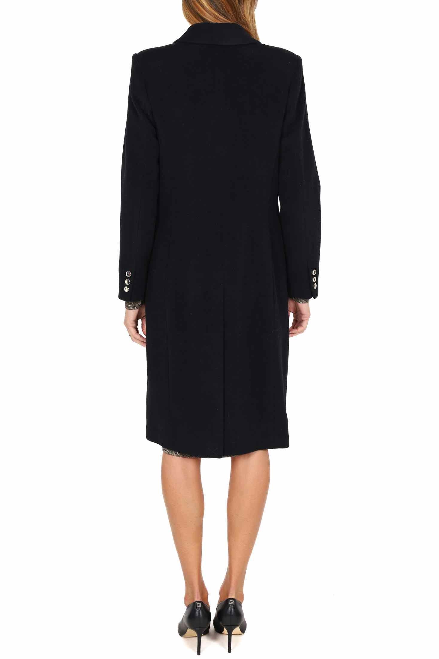 Liu Jo Black cappotto doppiopetto in misto lana nero