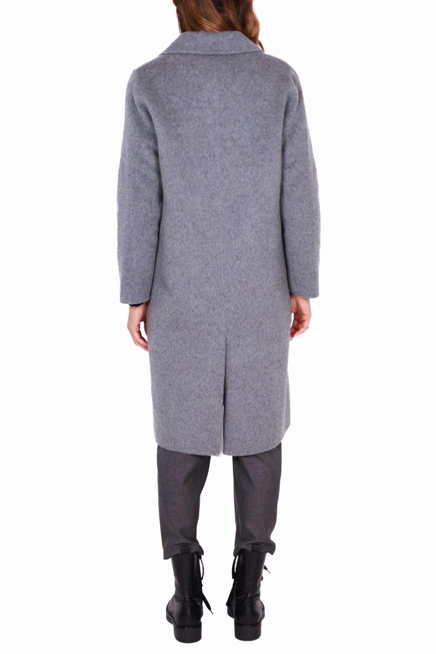 Dixie cappotto doppiopetto in panno grigio