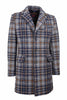 SHORT CHECKED MEN'S COAT GREY