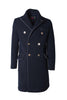 MEN'S SHORT DOUBLE BREASTED BLUE COAT