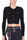 BLACK RIBBED KNIT SHORT CARDIGAN