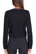 Elisabetta Franchi cardigan girocollo con catene nero