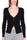 BLACK STUDDED RIBBED KNIT CARDIGAN