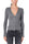 GREY VISCOSE AND LUREX KNIT CARDIGAN