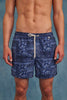 MEN'S SWIMSUIT WITH BLUE BANDANA PRINT