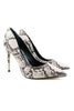 POINTED PYTHON PRINT DECOLLETE WITH 10 CM HEEL ICE