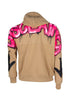 Kapuzenpullover mit neonbraunem Logo-Print