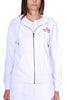 WHITE ZIP-UP HOODIE