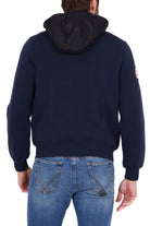 Sun68 Uomo felpa con zip e cappuccio blu