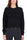 CROPPED SWEATSHIRT WITH MAXI LOGO TONE ON TON BLACK