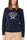 CREW NECK SWEATSHIRT WITH BLUE GLITTER LOGO