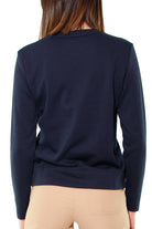 Tommy Hilfiger Donna felpa girocollo con logo glitter blu