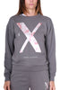 CREW NECK SWEATSHIRT WITH MAXI LOGO GREY