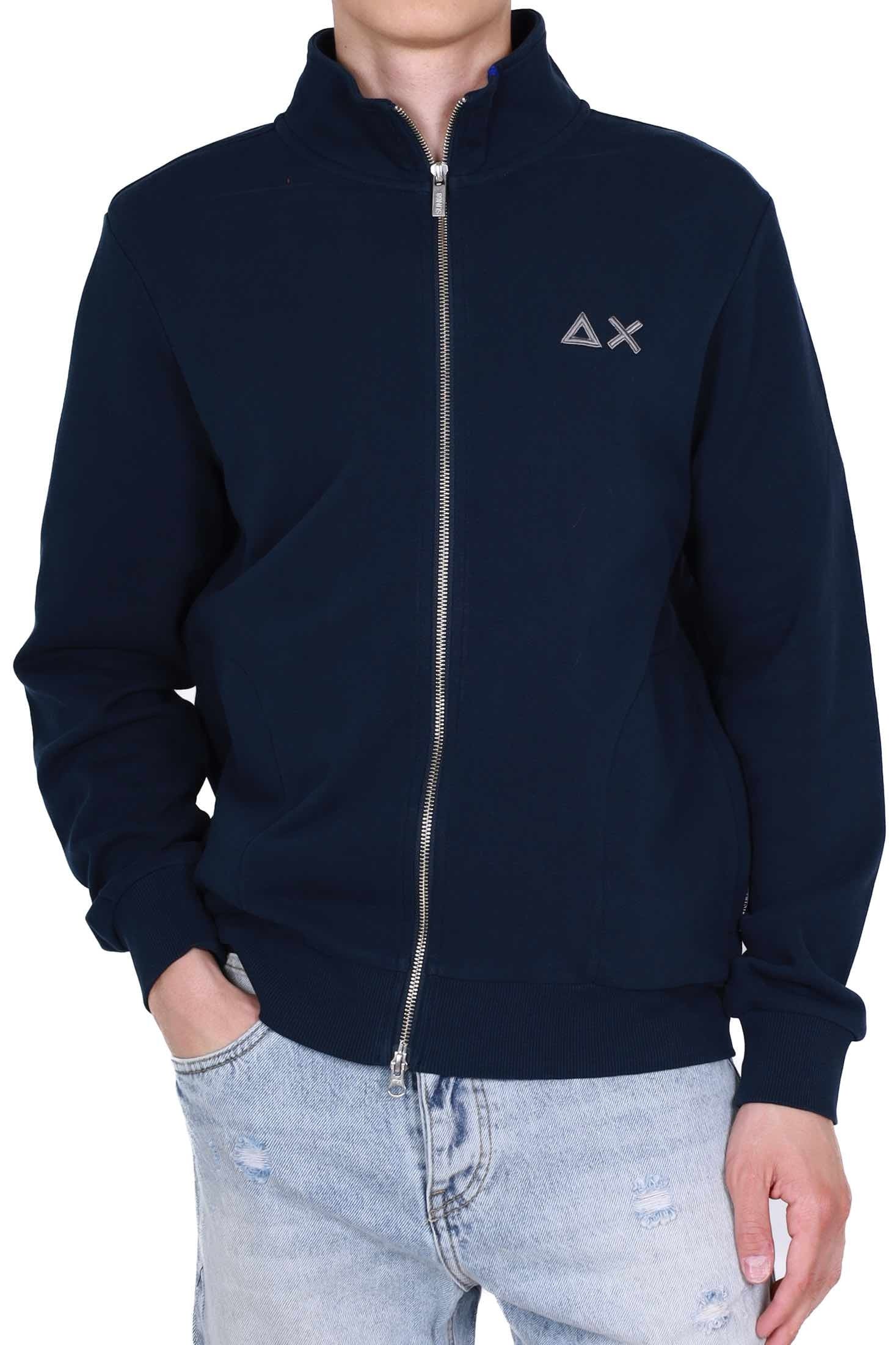 Sun68 Uomo felpa uomo con zip blu