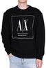 SCHWARZES HERREN-Sweatshirt mit Rundhalsausschnitt