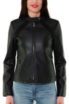 Guess Donna giacca biker in ecopelle nero