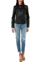 Guess Donna giacca biker in ecopelle nero