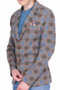 BLUE CHECKED BLAZER JACKET