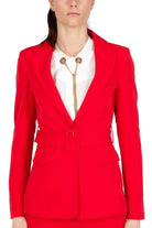 Liu Jo White giacca blazer con cintura rosso