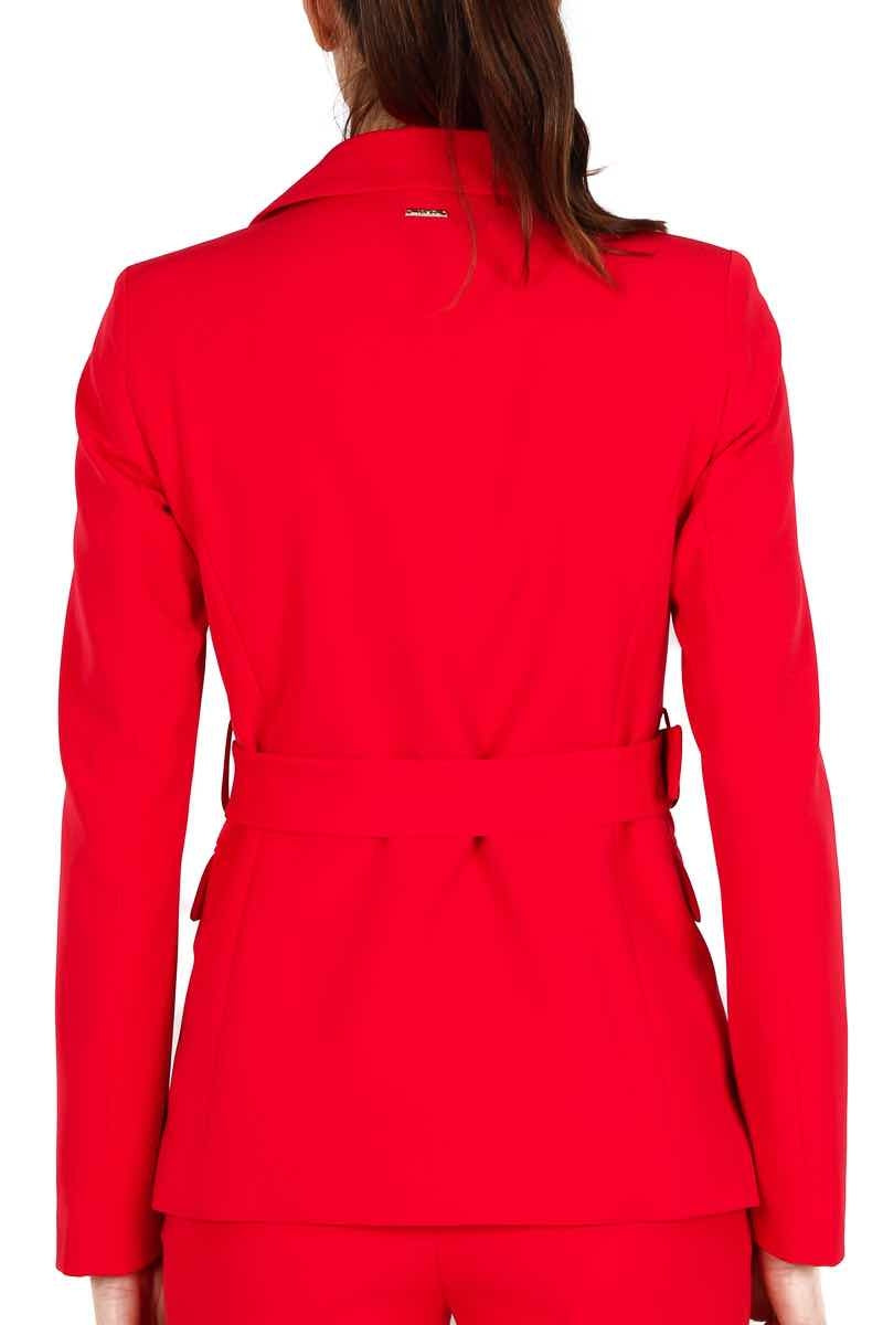 Liu Jo White giacca blazer con cintura rosso