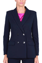 Emme Marella giacca blazer doppiopetto blu