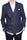 GIACCA BLAZER DOPPIOPETTO GESSATA BLU