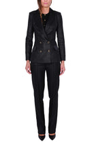 Elisabetta Franchi giacca blazer doppiopetto nero