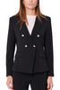 BLACK DOUBLE BREASTED BLAZER JACKET