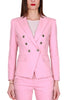 PINK DOUBLE BREASTED BLAZER JACKET