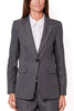 GREY PINSTRIPE BLAZER JACKET