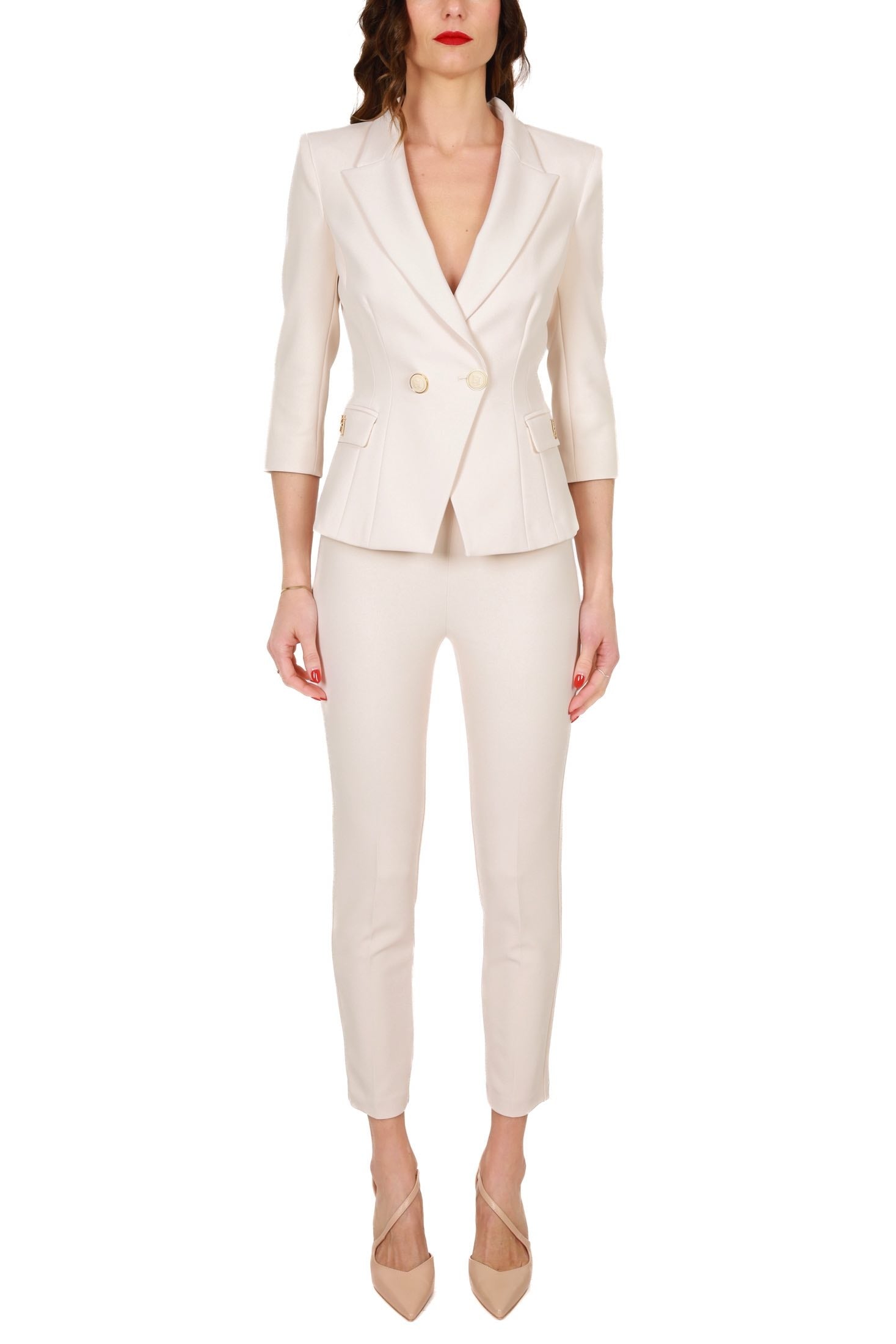 Elisabetta Franchi giacca blazer in crÈpe burro