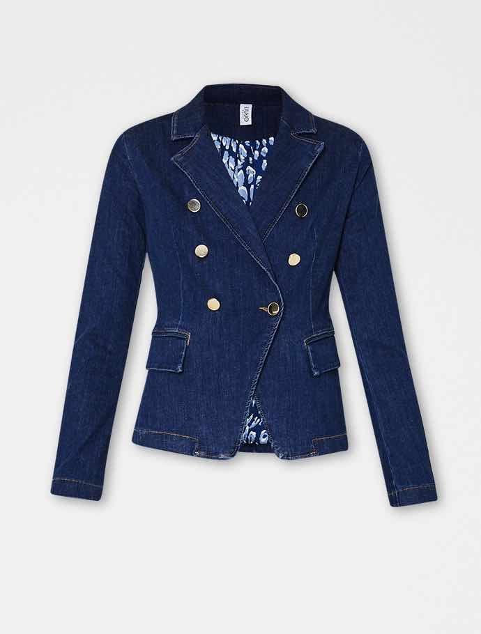 Blu Denim giacca blazer in denim blu