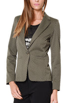 Emme Marella giacca blazer in jersey fantasia verde