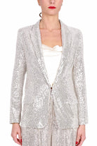 Vicolo giacca blazer in paillettes burro