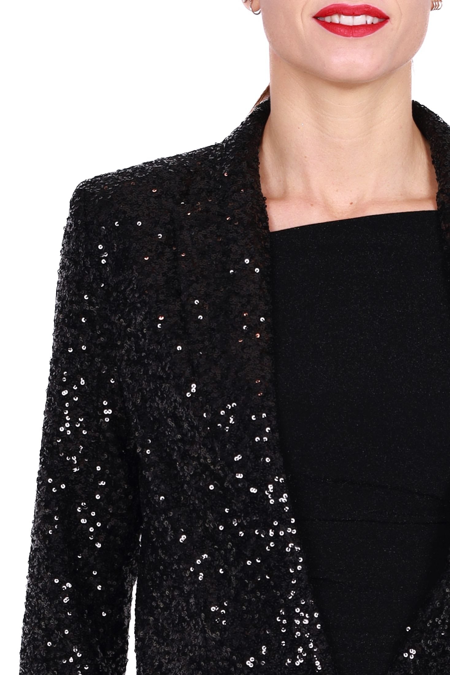 Vicolo giacca blazer in paillettes nero