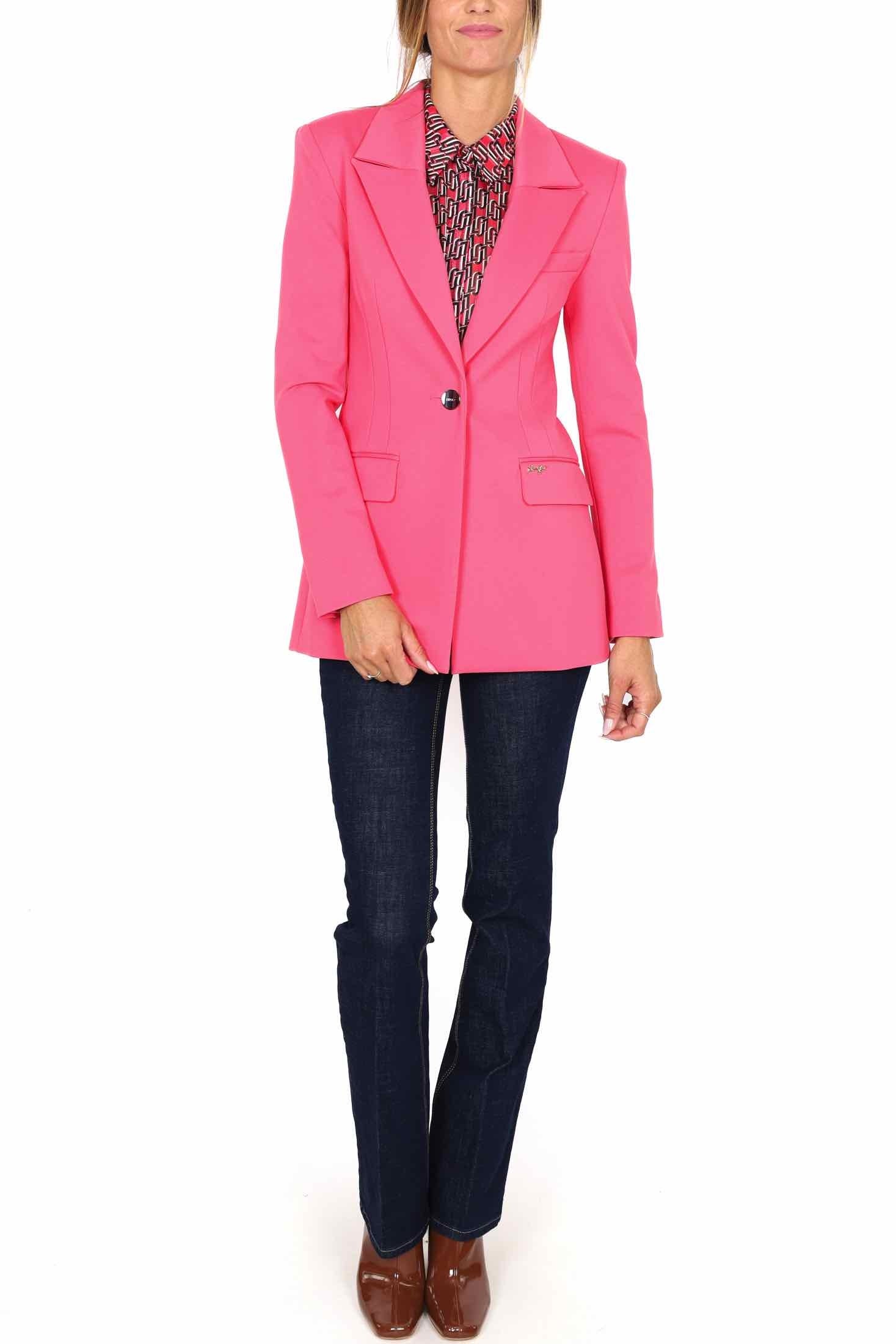 Liu Jo Black giacca blazer in punto milano fuxia