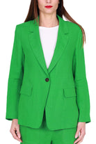 Emme Marella giacca blazer in puro lino verde