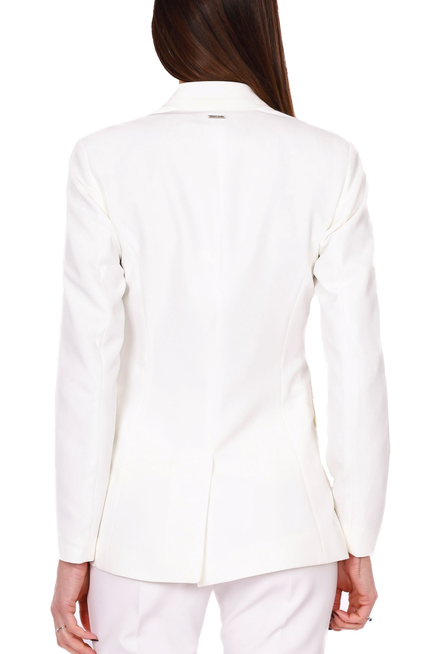 Liu Jo White giacca blazer in tessuto tecnico bianco