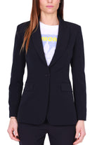 Liu Jo White giacca blazer in tessuto tecnico blu