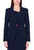 BLUE TECHNICAL FABRIC BLAZER JACKET