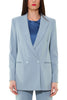 GIACCA BLAZER LUNGA IN CREPE STRETCH AZZURRO