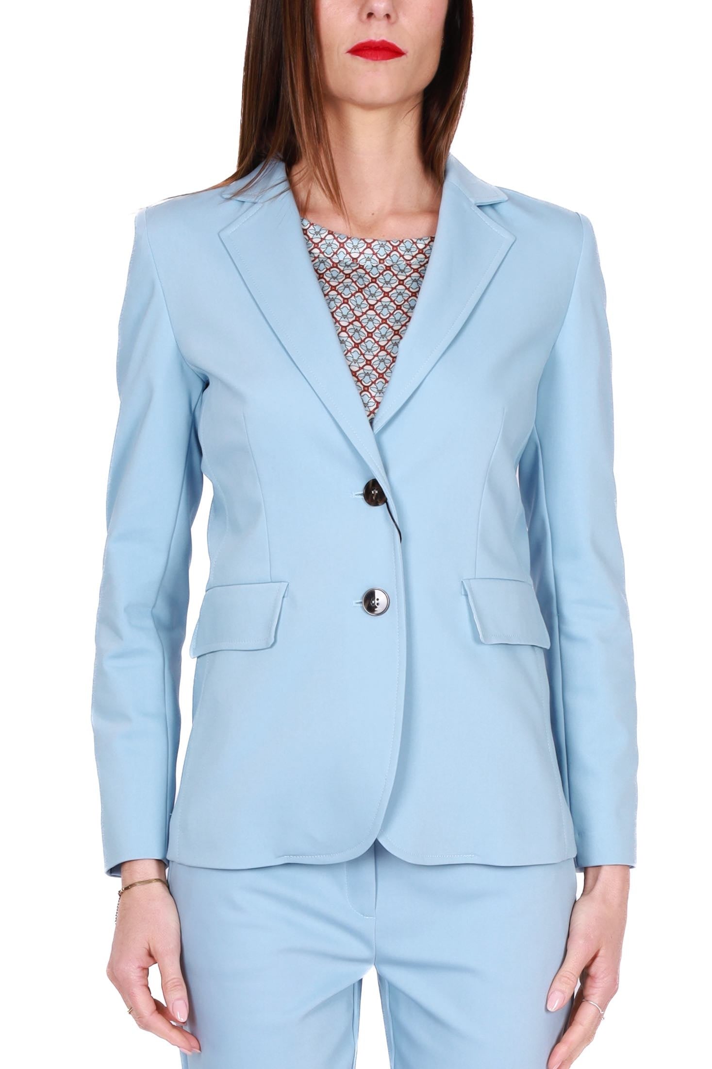 Emme Marella giacca blazer monopetto azzurro