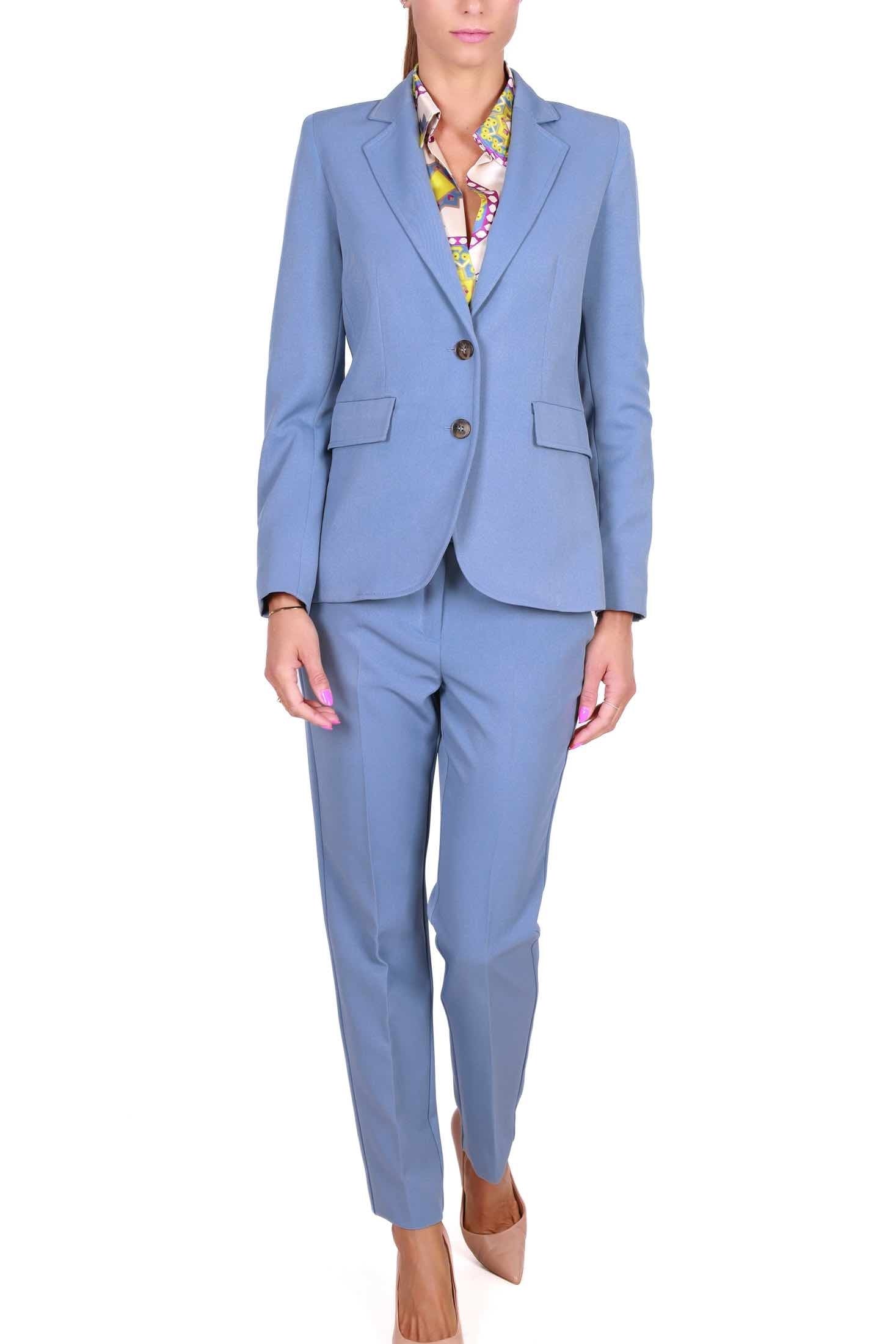 Emme Marella giacca blazer monopetto azzurro