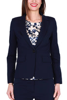 Emme Marella giacca blazer monopetto in jersey blu