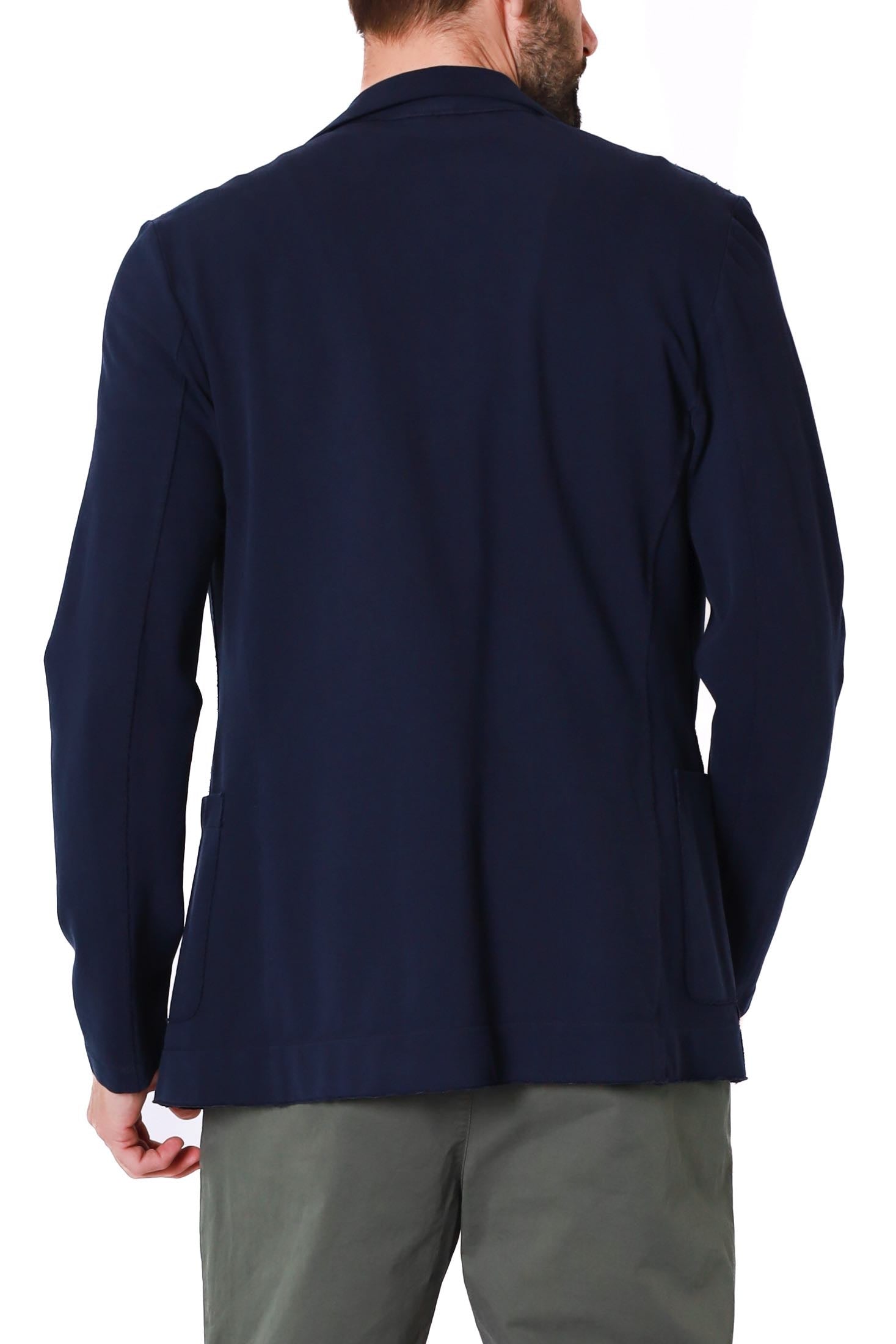 Bob giacca blazer monopetto in jersey stretch blu