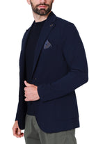 Bob giacca blazer monopetto in jersey stretch blu