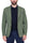 SINGLE BREASTED BLAZER JACKET IN GREEN STRETCH JERSEY